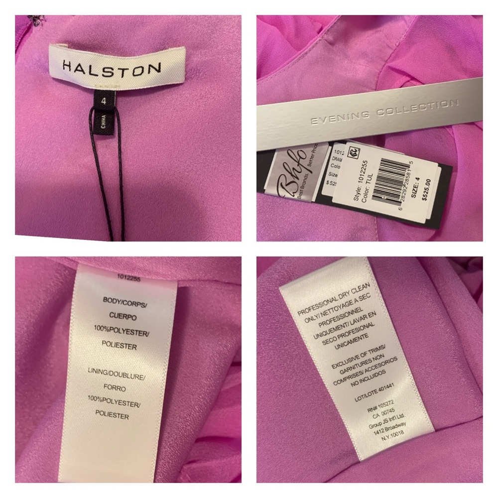 ***SOLD*** New! HALSTON Dramatic Pleated Ruffle Dress Gown - Picture 11 of 11